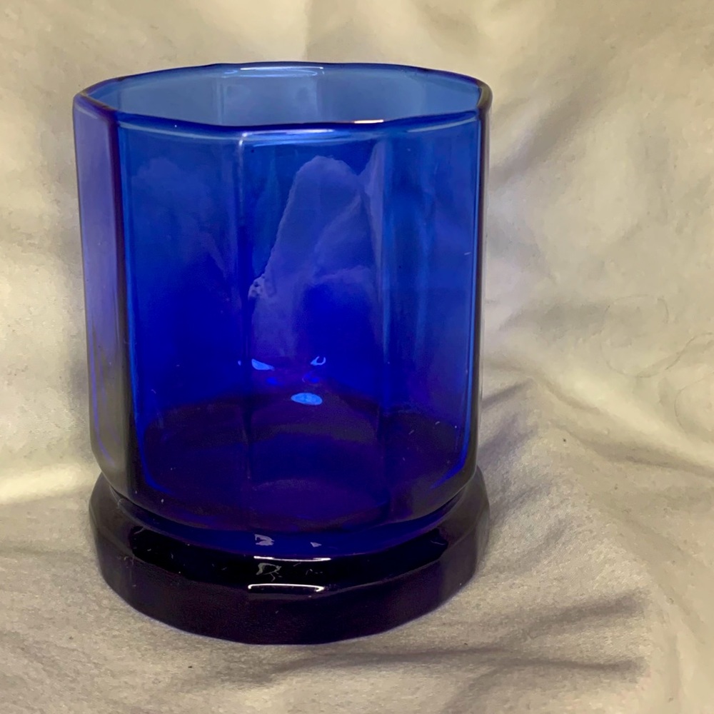 Vintage Cobalt Blue Anchor Hocking Tumblers